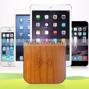 100% Eco-friendly and High Quality Wooden Wireless Charger Wood qi Wireless Charger Pad thumbnail-1