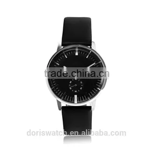Good Quality Custom Logo Metal Wrist Watch , Simple Men Watch , Leather Watch Band thumbnail-3