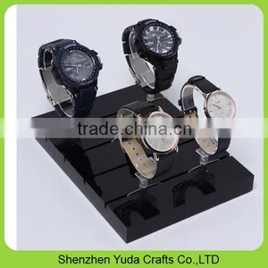 Glossy Black Painted Wooden Wrist Watches Display, MDF Watch Stand Holder thumbnail-1
