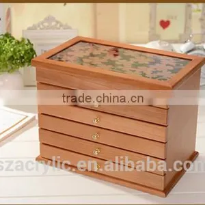 Wooden Drawer Jewelry Organizerboxes thumbnail-1