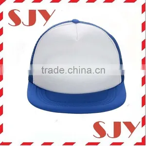 Adjustable Blank Wholesale Flat Brim Mesh Trucker Cap thumbnail-3
