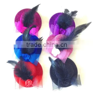 2016 Top Sale Handmade Carnival Glitter Girl Mini Top Hat thumbnail-5