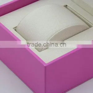 Lovely Pink Leather Watch Packaging Box for Women thumbnail-3
