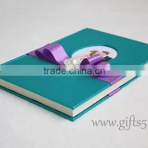 Unique Wedding Guest Book With Ribbon Bow thumbnail-6