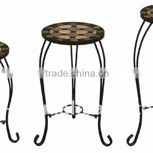 Metal Outdoor Mosaic Furniture Plant Stand thumbnail-1