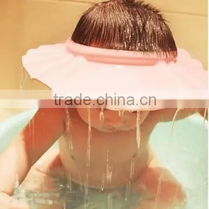 New Hot Selling 3 Color Adjustable Shower Cap Protect Shampoo for Baby Health Bathing Bath Waterproof Caps thumbnail-2