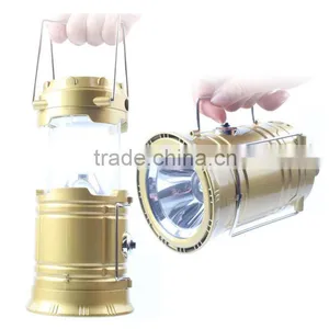 Rechargeable Solar Power LED Camping Lantern With Cellphone Charge Fuction thumbnail-2