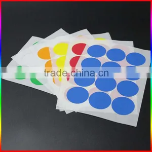 Red Self Adhesive Fluorescent Sticker in Round thumbnail-4