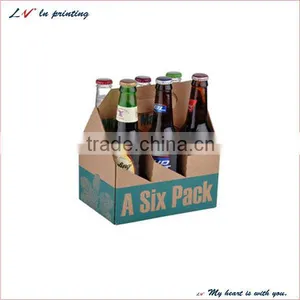 High Quality Custom Portable Type of Wine Cardboard for 6 Bottles,wine Carrier for 6 Bottles,wine Carrier Box Made in Shanghai thumbnail-1