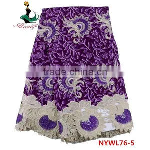 Wholesale Women Dress Wax Lace Fabric/ Lace Fabric Mix With Holland Wax thumbnail-4