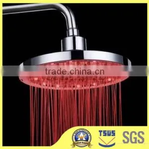 7 Colors RGB LED Light Colorful Romantic Shower Head Glow Rain Home Bathroom 8" thumbnail-1