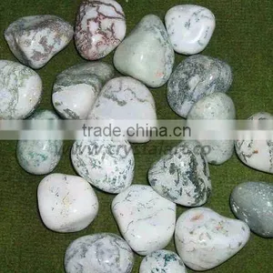GREEN TREE AGATE TUMBLED PEBBLES STONE thumbnail-2