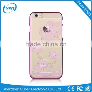 Comma Translucent Hard Plastic Case With Sparkle Crystal Rhinestone Diamond Back Skin Cover for IPhone 6 / 6S 4.7inch thumbnail-1