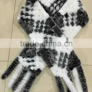 Factory Price Lastest Design Fur Scarf Shawl / Rex Rabbit Fur Scarf thumbnail-3