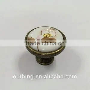 Chaozhou Classical Zamak Furniture Cabinet Ceramic Knob thumbnail-3