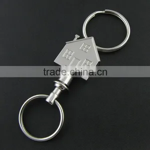Custom House Shape Pull Apart Metal Keychains thumbnail-4