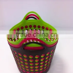Plastic Laundry Basket With Handle thumbnail-3