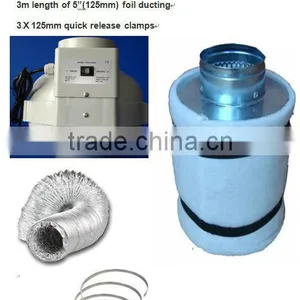 125mm Inline Fan Carbon Filter Kit,hydroponic Kits thumbnail-1