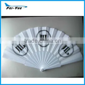 PP Type and Custom Logo White Plastic Hand Fan thumbnail-1