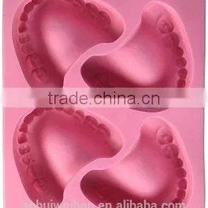 Novelty Food Grade Silicone Teeth Shape Ice Cube Tray, Silicone Ice Teeth Tray thumbnail-1