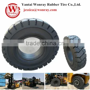 New Otr Solid Rubber Reach Stackers Forklift Tire 12.00-20 14.00-24 thumbnail-1