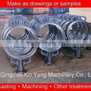 Wafer Type Double Half Shaft Cast Iron CNC Machining Wafer Butterfly Valve thumbnail-1