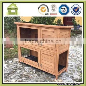 Quality Assured SDPets SDR020 Custom Double Decker Rabbit Hutch Rabbit House Wooden Pet House thumbnail-1