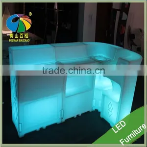 New Model Led Bar Tables Plastic PE Bar Table Commercial Furnitures for Bar Ktv Club Restaurant thumbnail-5