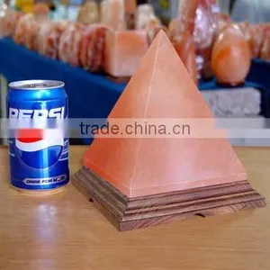 Gift Salt Lamp, Pyramid Crystal Lamp, Rock Salt thumbnail-1
