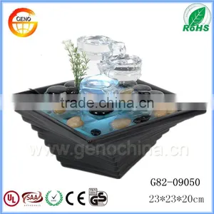 Black Color Ceramics and Transplant Glass Table Fountain thumbnail-1