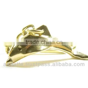Solid Brass Dolphin Marine Keychain Nautical Key Chain thumbnail-2