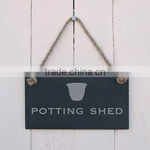 Decorative Natural Slate Hanging Sign ,welcome Plaque thumbnail-1
