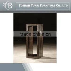 Modern Travertine Design Marble Top Wooden Flower Stand thumbnail-1