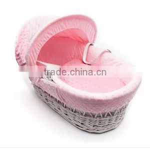 New Design Handmade Comfortable Baby Wicker Moses Basket thumbnail-2