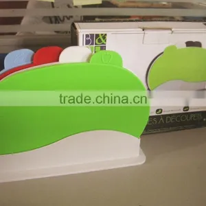 As Seen On TV Cheap Cutting Board Set 4pcs Index Cutting Board With Holder Semicircle thumbnail-1