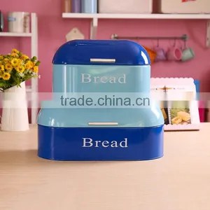 Bright Color Vintage Metal Bread Storage Box/Bread Canister/Metal Bread Tin thumbnail-1
