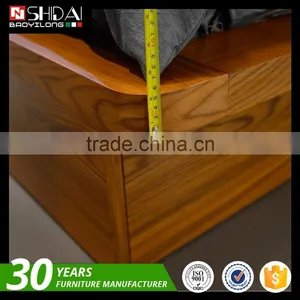 Contemporary Wooden Double Bed Frame Designs With Storage B-814 thumbnail-5