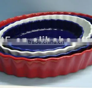 Chaozhou 14.9" Durable Large Ceramic Cake Pie Dish thumbnail-1