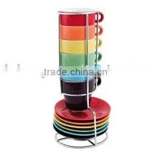 Stacked Porcelain Coffee Cup thumbnail-1
