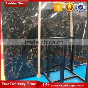 Top Polished Athens Black and Gold Vein Marble thumbnail-5