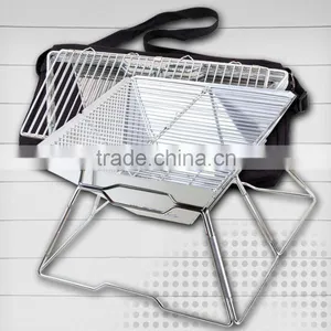 Folding Stainless Steel Charcoal Bbq Grill thumbnail-1
