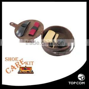 Black Shoe Polish PU Leather Travel Shoe Shine Kits thumbnail-6