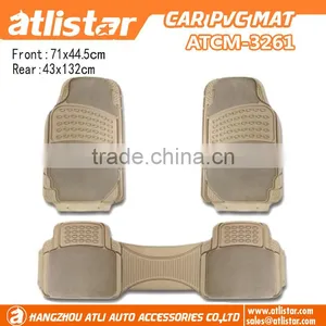 New Design Non Slip 3PCS Full Set Rubber Car Mats ,No Smell High Quality Rubber Car Floor Mats thumbnail-1