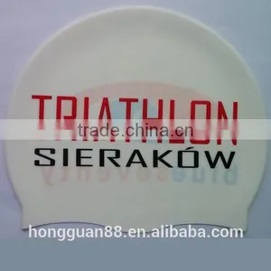 Custom Promotional Logo Imprinted Silicone Swimming Cap thumbnail-1