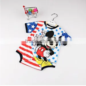 100% Cotton Mikey Print Baby Boy Rompers Wholesale thumbnail-1