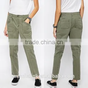 2016 Autumn High Quality Ladies Khaki Casual Trousers thumbnail-5