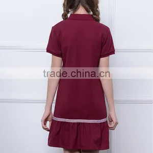 Children's College Skirt 2017 Summer School Girls Navy Style Short Sleeved Custom Dress thumbnail-5