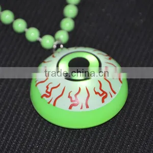 Unique Eye Design Pendant Diy Beads Necklace Handmade Acrylic Beads Eye Pendant Necklace for Halloween Day's Promotion Gift thumbnail-2