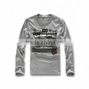 Long-sleeved T-shirt for Men, Made of 100% Cotton, Customized Logos, Colors and Sizes Are Accepted thumbnail-1