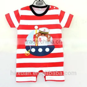 Baby Jumpsuit Print Cartoon Animal Summer Short Sleeve Romper Set thumbnail-3